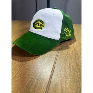 John Deere Cincinnati‎ Reds Baseball Cap #23 Signed Autographed Green White